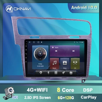 OKNAVI Autoradio 2 Din Android 9.0 10-инчов авто радио мултимедия стерео музикален плейър за VW Volkswagen Golf 7 2013 навигация
