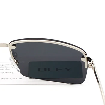 OLEY Brands мъжки правоъгълни без рамки поляризирани слънчеви очила с UV400 огледало мъжки слънчеви очила за Жени, за мъже Oculos de sol