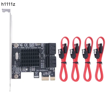 PCI Express PCIE SATA Controller 4 Port 6G PCI-E to SATA3. 0 Expansion Миньор Adapter Card SSD IPFS Mining Controller Adapter Card