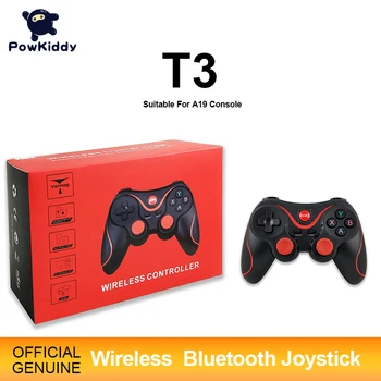 Powkiddy T3 Безжичен джойстик, Bluetooth 3.0 геймърска дръжка, подходящ за A19 конзола таблет Android смартфон PC гейминг контролер