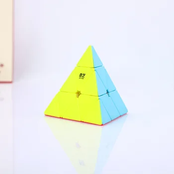 Qiyi 3*3*3 Qiming Pyramid Speed Magic Cube Професионални Пъзел Magic Cube Цветни Забавни Играчки За Деца