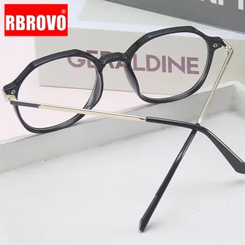 RBROVO Retro Glasses Frame Women Clear Eyeglasses Frame For Women Оптика Eyewear Brand Designer Против Light Blue Women Spectacle