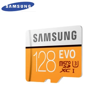 SAMSUNG оригинален нов EVO 128GB U3 карта с памет Class10 Micro SD TF / SD карта C10 R100MB / S MicroSD XC UHS-1 поддръжка на 4K HD UItra