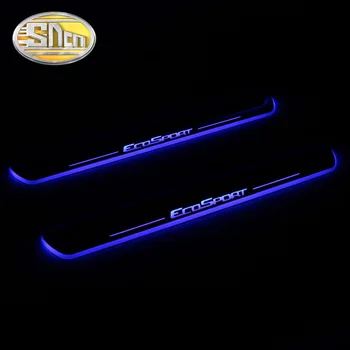 SNCN 4БР Car LED система прагове за Ford Ecosport 2013 - 2018 2019 ултратънък акрилни динамичен led добре дошли светлина тампон педал