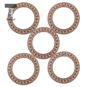 Tooyful 5pcs Guitar Rosette Inlaid Soundhole Rosewood Maple Luthier Tool Decor САМ for Акустична Classical Guitar Parts