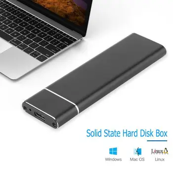 USB 3.1 Type-C to M. 2 NGFF SSD Enclosure твърд диск Box 6 Gb външен корпус калъф за m2 SATA SSD USB 3.1 2260/2280