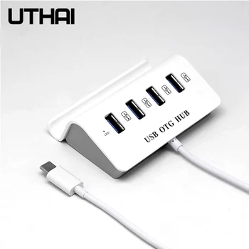 UTHAI J06 USB 3.0 / Type C Interface Adapter to 4 USB3.0 for Macbook Pro Adapter for Huawei P20 Computer Hard Drive Аксесоар