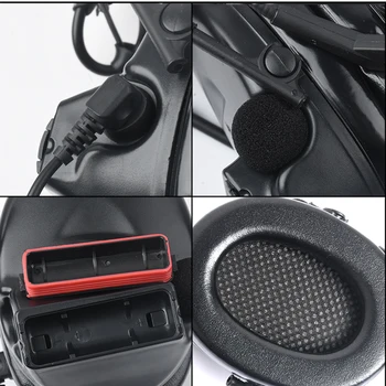 WADSN тактически шлем C2 слушалки няма да вдигнеш шум за намаляване на функция Еърсофт слушалки Comtac II ARC Softair слушалки