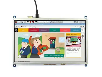Waveshare 10.1-инчов HDMI монитор LCD резистивен сензорен екран резолюция 1024*600 дисплей е предназначен за всички версии на Raspberry Pi
