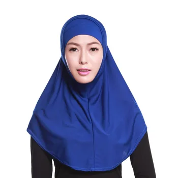 Women Muslim Sacrf Solid 2 Pieces Set Външна Scarf and Inner Cap Hijabs Muslim Islamic Scarf шал твърди шапки хиджаба