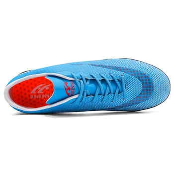 ZHENZU нови футболни обувки мъжки футболни обувки деца момчета футболни обувки за обучение на спортни обувки, маратонки chuteira Eur размер на 35-44