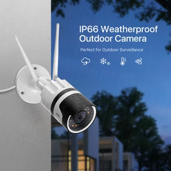 ZOSI 2MP HD 1080P Wireless WiFi IP Камера ВИДЕОНАБЛЮДЕНИЕ за Сигурност Outdoor Video Surveillance Two Way Home Audio Waterproof Night Vision