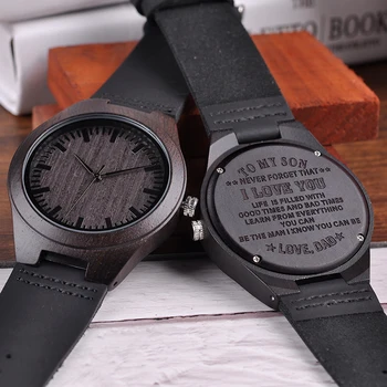 Бобо птица гравирани дървени мъжки часовник 2020 Кожена каишка, Кварцов часовник творчески подарък дървени часовници часовници bmw Relogio Masculino