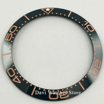 Високо качество на часовници bezel 38 мм, черен/син Керамични часовници bezel части за 40 мм Parnis автоматично мъжки часовник