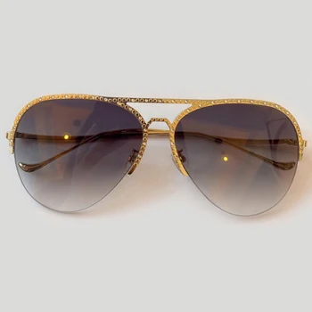 Дами пилот слънчеви очила Жени луксозна самоличността на метални нитове слънчеви очила марка дизайнерски нюанси UV400