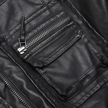 Дамски къси кожени якета плюс размера на ПУ на пънка, готика хладен джоб с цип черно мотоциклет biker яке изкуствена кожа палто-големи размери