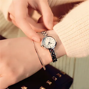 Дамски модни луксозен златна гривна дамски Ръчни часовници пълна неръждаема стомана ежедневни дамски часовници са просто малък дамски часовник