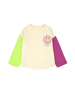 Детска тениска пролетни модели на базова риза корейската версия на детския заплитания покани момчетата памук пролет и есен палто мъжки