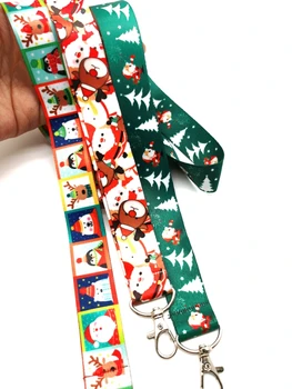 Дядо Коледа Коледна елха на шийката на ремъка ремък мобилен телефон ключодържател ID икона ключодържатели K11