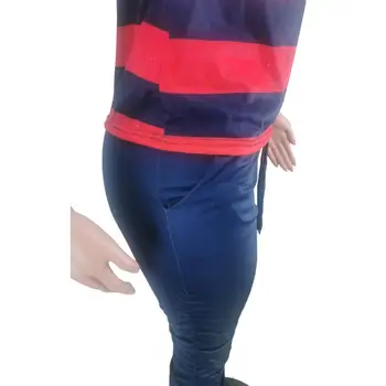 Есен дамски комплект от две части жени Flare stacked панталони спортен костюм на жената раирана риза Crop + дълги панталони спортен костюм