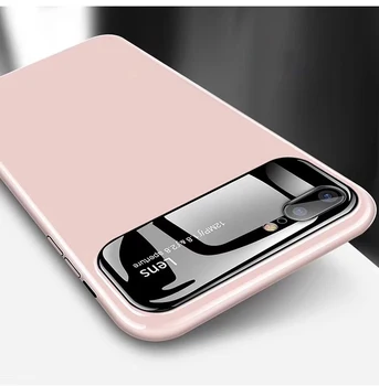 За iPhone 11 12 Pro Max Mini XR XS X 8 7 6 6S Plus SE 2 2020 Case течно квадратно закалено стъкло противоударная мека рамка на делото