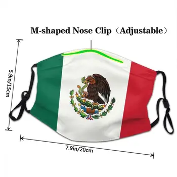 За многократна употреба Мексико флаг маска за лице мексикански патриотичен анти мъгла защитно покритие респиратор устата муфель