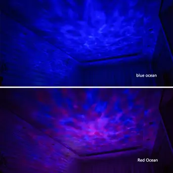 Звездното небе океан USB Night Light дистанционно управление, музикална проекция лека нощ проектор детски подарък спалня коледна украса