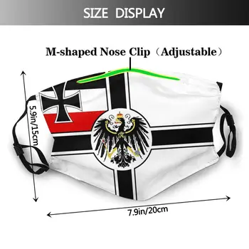 Имперска Германия Reichskriegsflagge моющийся устата маска за лице ветрозащитный прахоустойчив с филтри, Зимни защитно покритие муфель