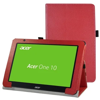 Калъф за Acer One 10 S1003, Сгъваема поставка ПУ кожен калъф с еластична закопчалка