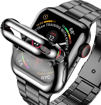 Калъф+каишка за Apple Watch 5 3 band 44 мм 40 мм 42 мм/38 мм Метална верижка от неръждаема стомана аксесоари за колан iWatch Band 5 4 3 2 1