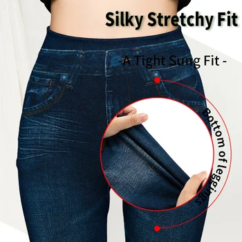 Киви Пропорционално жени висока талия дънкови гамаши тънък, еластичен, безшевни слаб молив панталони женски джоба тренировка Runninng панталони
