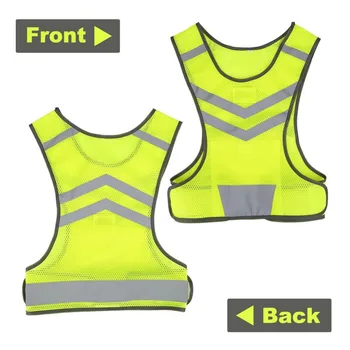 Колата светоотражающая облекло за сигурност жилетка тялото безопасно защитно устройство за пътни средства за бягане, колоездене, спортно облекло жилетка
