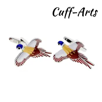 Копчета за ръкавели за мъже летящ фазан копчета за ръкавели подаръци за мъже Gemelos Gemelli Spinki by Cuffarts C10447