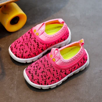 Лятна Нова Детски Обувки За Момчета Меки Обувки За Малките Момичета, Детски Ежедневни Обувки Карамел Цвят Тканая Плат На Окото Обувки Есен