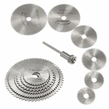 Мини диск HSS триони набор от ножове 7шт за метал дърво пластмаса режещи колела дискове въртящи се инструменти, аксесоари режещи дискове Пильные дискове