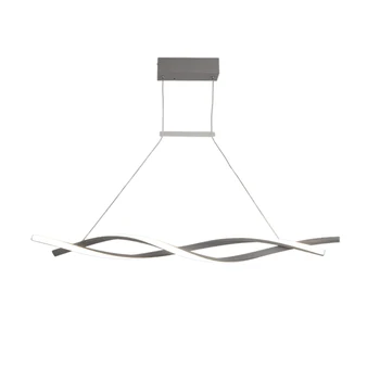 Минимализъм модерни led висящи лампи за трапезария кухня, хол черно / сиво алуминиева окачена лампа, окачена лампа