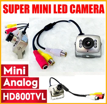 Много мини метал HD 800TVL видеонаблюдение дома закрит аудио за микрофон Видеонаблюдение камери 6led инфрачервено нощно виждане малък аналогов видео цвят
