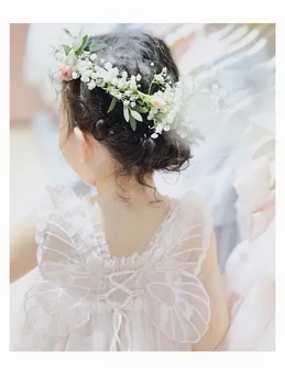 Момиче рокля на принцеса 2020 годишният Нов пеперуда Крила ръкави пухкави тюл рокля премяна Детски дрехи WX002