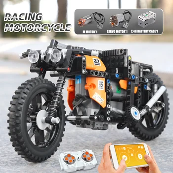 Мухъл крал мотор колата бърз мотор RC модел строителни блокове събират тухли деца творчески играчки за коледни подаръци