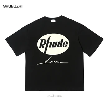 Най-доброто качество на RHUDE Tee Мъже, Жени сътрудничество Limited големи от памучни тениски на хип-хоп Rhude Eagle тениски за мъже