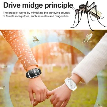Най-новият натурален ултразвукова репелент срещу комари часовници акумулаторни антимоскитный гривна вредител насекомо грешка прогони устройство