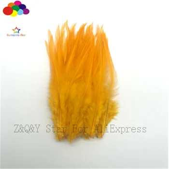 Натурален 100шт кокоше перо 12-15 см (5-6 см) оцветени монохромен САМ занаят бижута дрехи изпълнение дрехи перо