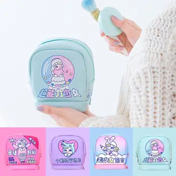 Нов Bentoy Girls Cosmetic Cases Holder Milkjoy Rabbit Cartoon Printed Makeup Bag Many Pocket Double layer тоалетни чанти ПУ чанта