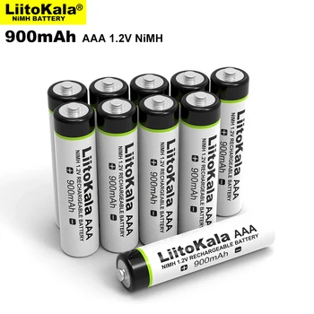 Нов оригинален LiitoKala AAA 1.2 v 900mAh NI-MH батерия 1.2 V акумулаторни батерии за фенерче, играчки,дистанционни управления