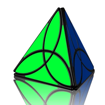 Нови QiYi MoFangGe Детелина Пирамида Магически Куб 3 Листа Тетраедър Cubo Magico 4 Цвята Пъзел Играчки, Подаръци За Деца Детски Подаръци