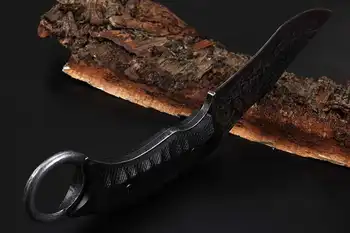 Нож с фиксирано острие стомана 8CR13MOV blade найлонова обвивка боен нож, подходящ за работа на открито и ежедневна дивия къмпинг, лов и