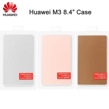 Оригиналната кожена флип-надолу капачката, за Huawei Mediapad M3 8,4-инчов кожен калъф с функция за сън / събуждане поставка защитна обвивка за M3
