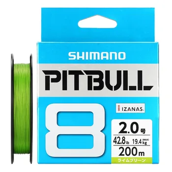 оригинални SHIMANO PITBULL X8 X12 ракита риболов линия PE 150М 200M зелен син Произведено в Япония 0.6# 0.8# 1.0# 1.2# 1.5# 2.0#