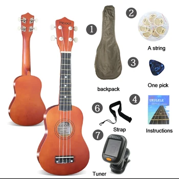 Палисандър 21 инча ukulele 4 струни ukulele Сопрано Хавайски смърч китара Ukulele музикални Струнни инструменти, за начинаещи