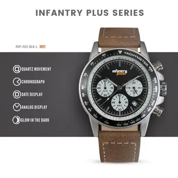 Пехота мъжки часовници най-добрата марка на луксозни 2020 Кварцов ръчен часовник мъжки черен светлинна хронограф кожени часовници Relogio Masculino